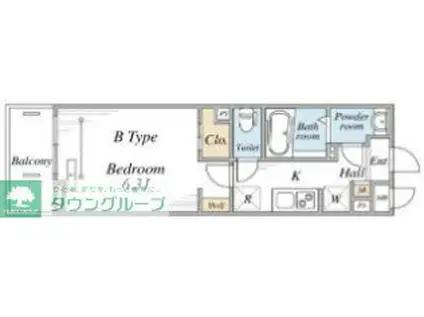 リブリ・西横浜II(1K/3階)の間取り写真