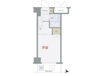 ハイタウン梅屋敷(1K/3階)の間取り写真