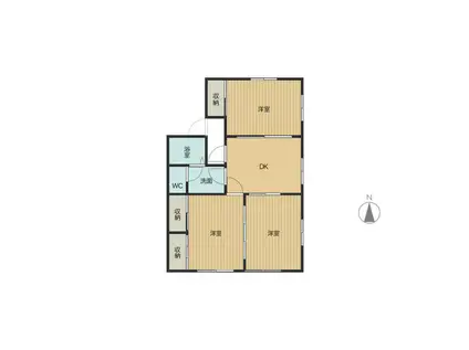 コートビレジII(1LDK/1階)の間取り写真