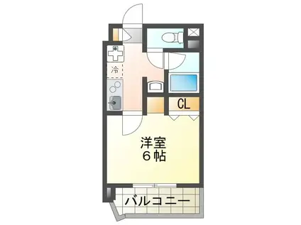 サザンエイトマンションみなみ野(1K/5階)の間取り写真