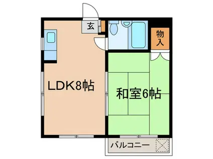 パークアベニュー紅葉丘(1LDK/4階)の間取り写真