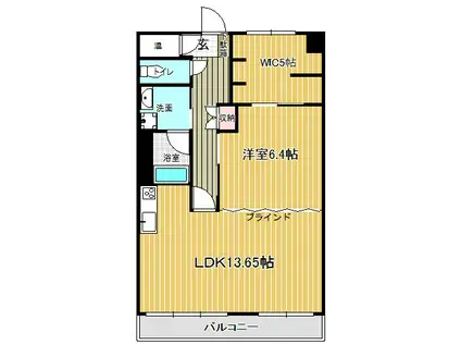 ラポール菜の花館(1LDK/1階)の間取り写真