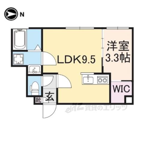 イオ・リアン坂本Ⅱ(1LDK/1階)の間取り写真