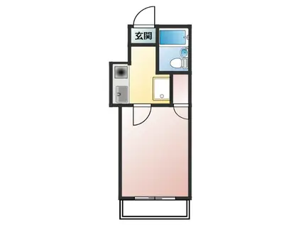 パークサイドメゾン谷津(1K/1階)の間取り写真