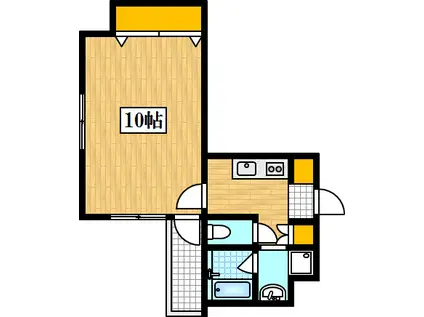 FK BLD(1K/6階)の間取り写真
