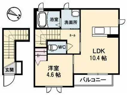 NSヒルズ(1LDK/2階)の間取り写真