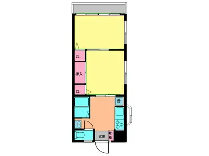 ホ-ワ・ハイツ(2K/1階)の間取り写真