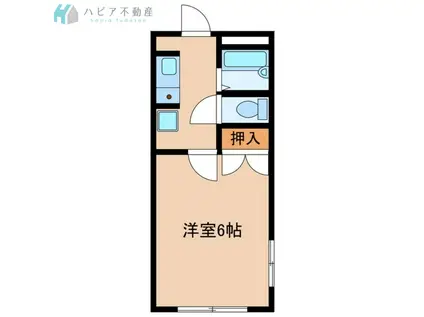 西松原レジデンス(1K/3階)の間取り写真