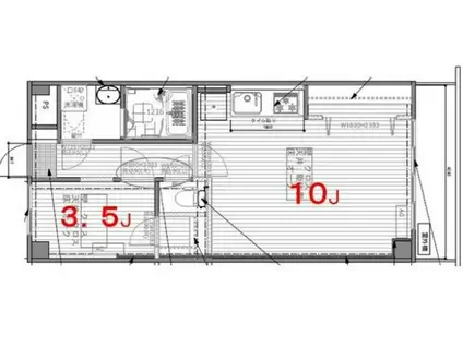 リフィオ三軒茶屋(1LDK/2階)の間取り写真