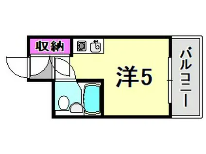 コスモプラザ三宮(ワンルーム/3階)の間取り写真