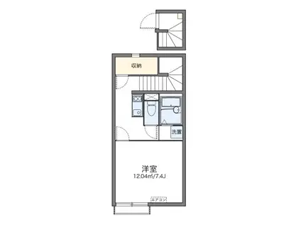 レオネクストプレザン今池(1K/2階)の間取り写真