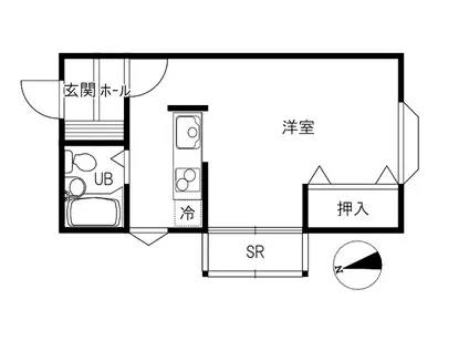 CREAR(ワンルーム/2階)の間取り写真