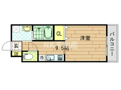 LIVING LIFE NAGASE(ワンルーム/2階)の間取り写真