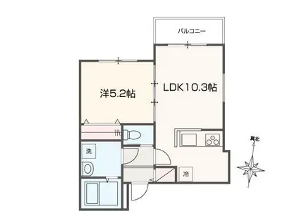 MELLAS座間(1LDK/3階)の間取り写真