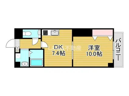 ユアーズ(1LDK/3階)の間取り写真