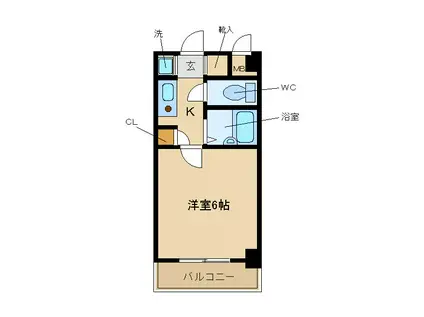 リーガル新大阪(1K/7階)の間取り写真