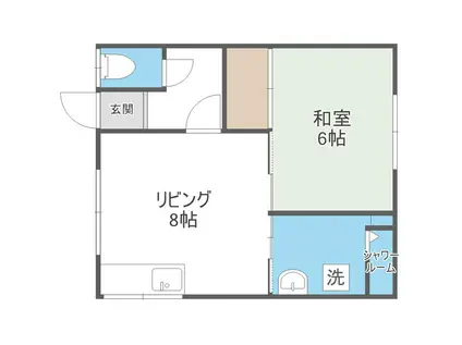 真鶴荘(1LDK/2階)の間取り写真