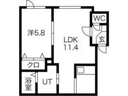 STELLAIV(1LDK/3階)の間取り写真