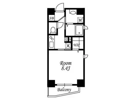 SORBO ROSSO(1K/5階)の間取り写真