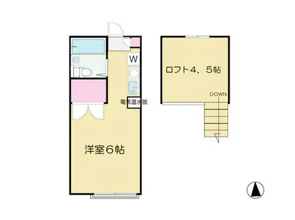 プレミール(ワンルーム/2階)の間取り写真