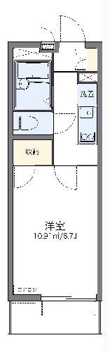 レオパレス武(1K/1階)の間取り写真