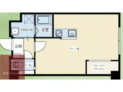 GARDENSAIDEOUJI(ワンルーム/1階)の間取り写真