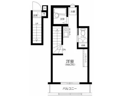 KTS笹塚(1K/2階)の間取り写真