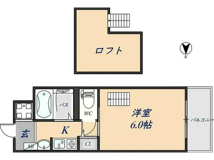 エステムコート大阪・中之島南(1K/4階)の間取り写真