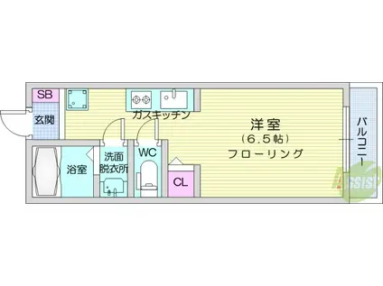 ND郡山(ワンルーム/3階)の間取り写真