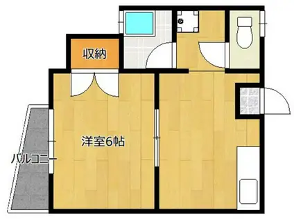 コーポサンセブン(1DK/1階)の間取り写真