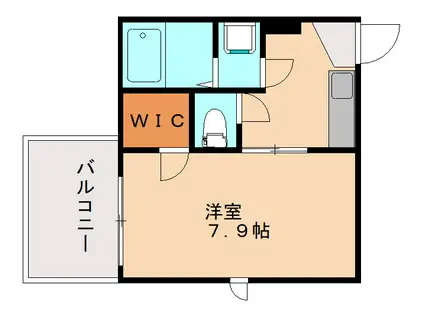 CAROL(1K/2階)の間取り写真