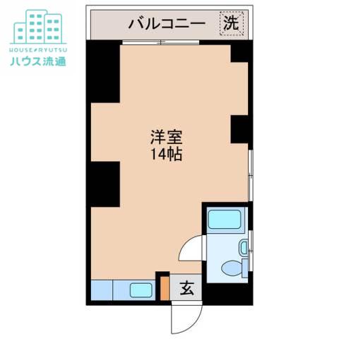 小浦ビル(ワンルーム/2階)の間取り写真