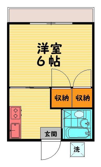 コーポ小嶋(1K/2階)の間取り写真
