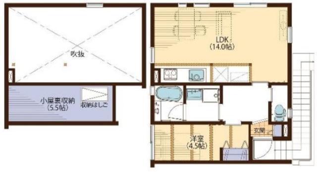 C-TERRACE(1LDK/2階)の間取り写真