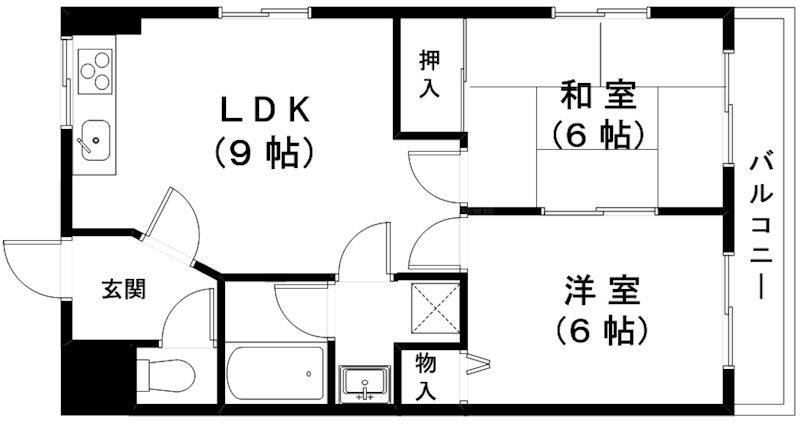 パディ・アイ・マンション(2LDK/3階)の間取り写真
