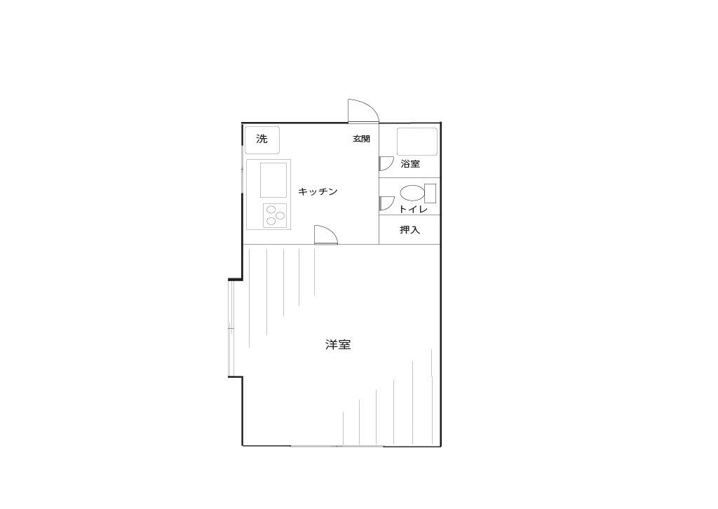 ハイツMY(1K/2階)の間取り写真