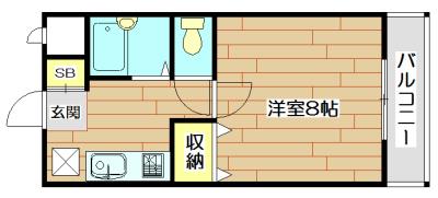 グレースメゾン本町(1K/3階)の間取り写真