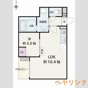 JACK KOSHINV(1LDK/1階)の間取り写真