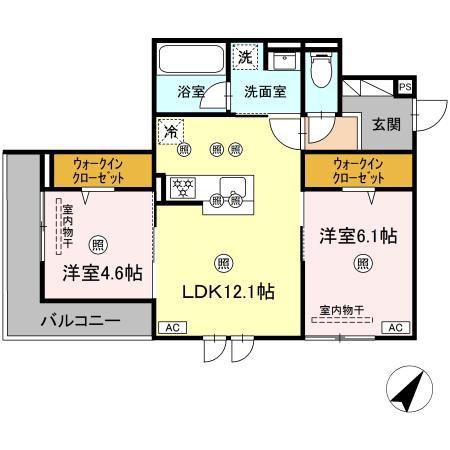 CAMPANELLA 中山南(2LDK/3階)の間取り写真