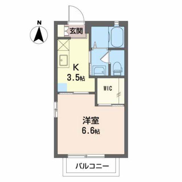 アゼリア大岡(1K/1階)の間取り写真