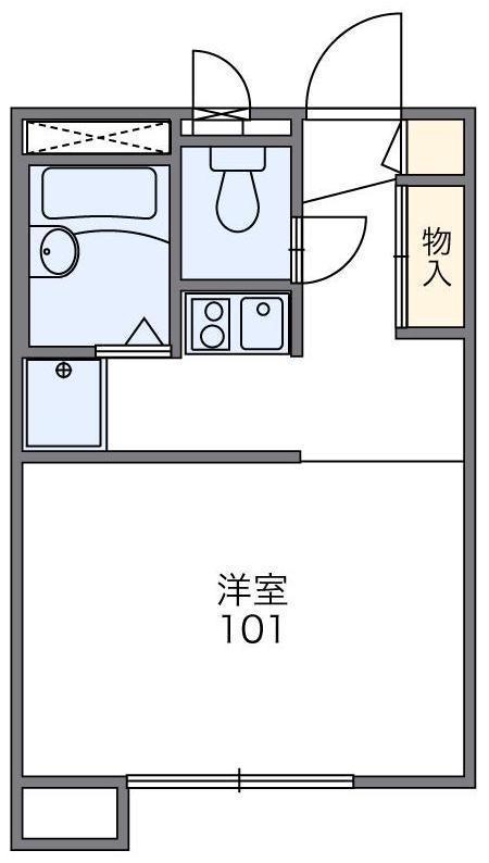 レオパレスSQUARE(1K/1階)の間取り写真