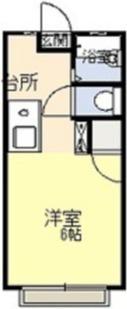 クロノス南大沢A棟(ワンルーム/1階)の間取り写真