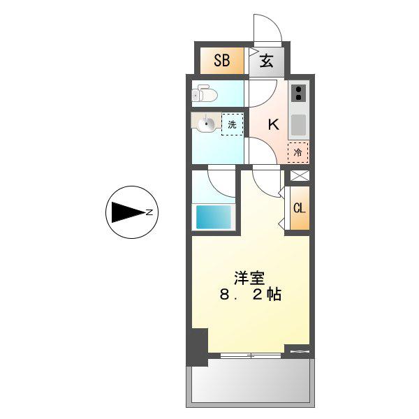 レジデンス SUN.K(1K/10階)の間取り写真