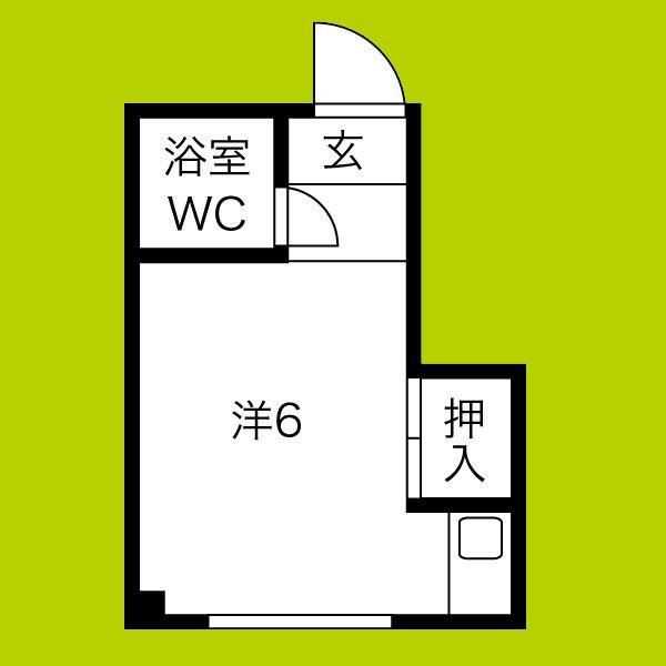 信和ビル(ワンルーム/4階)の間取り写真