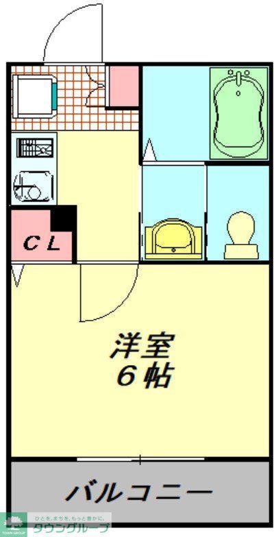 蓮田市東4丁目アパート(1K/2階)の間取り写真