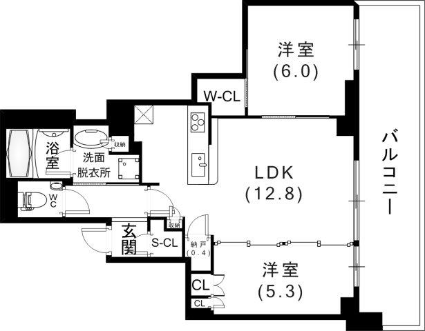 ベイシティタワーズ神戸ウエスト(2SLDK/7階)の間取り写真