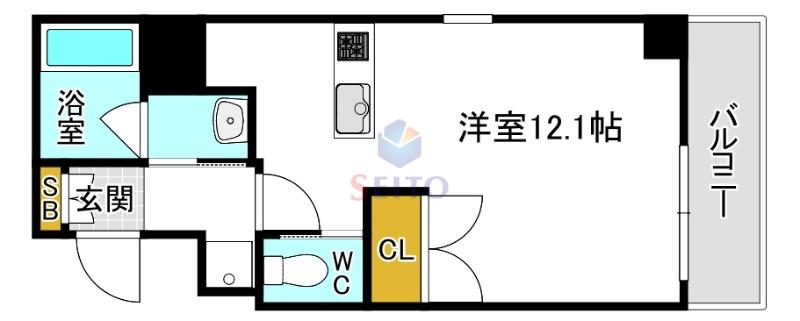RFコンフォール江坂(ワンルーム/2階)の間取り写真