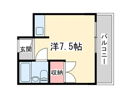 本庄アーバンハウス(ワンルーム/4階)の間取り写真