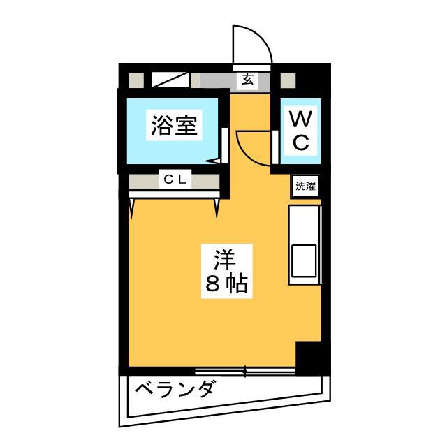 ESPOIR板屋(ワンルーム/6階)の間取り写真