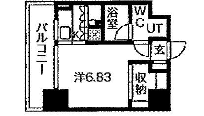 KLC TOWER TOKYO(1K/8階)の間取り写真
